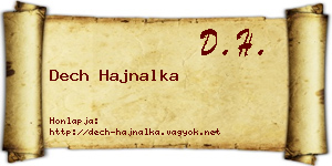 Dech Hajnalka névjegykártya